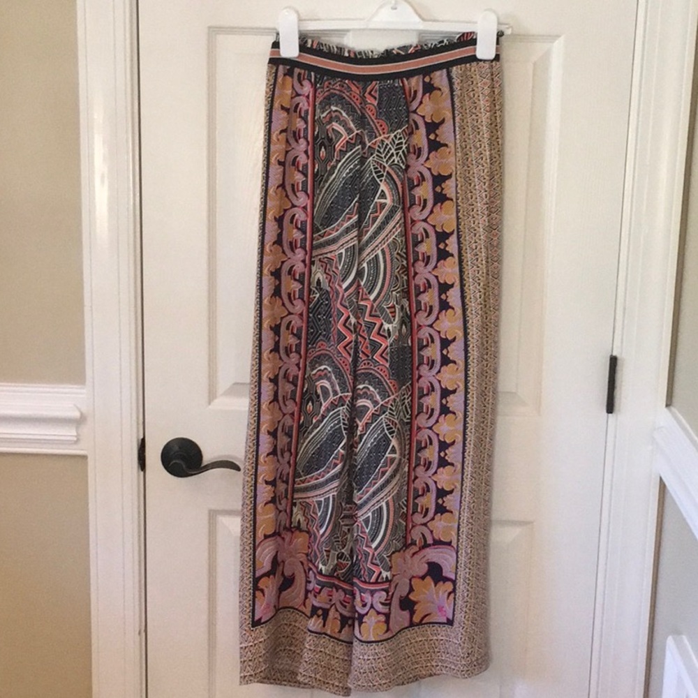 Anthropologie Maeve Rooibos Cropped Wide-Leg Pant